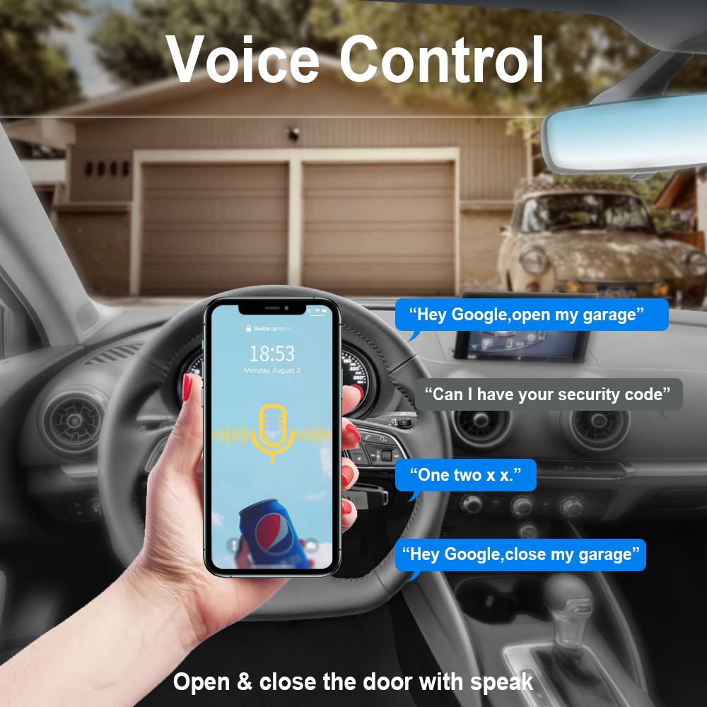 Tuya WIFI Smart Garage Door Controller Remote Control Voice Timing Controller Tuya WIFI Smart Garage Door Controller Remote Control Voice Timing Controller